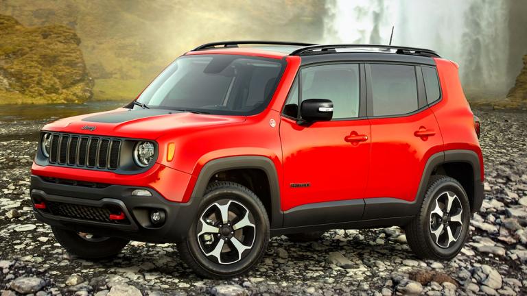 2023 Jeep Renegade Trailhawk in red.